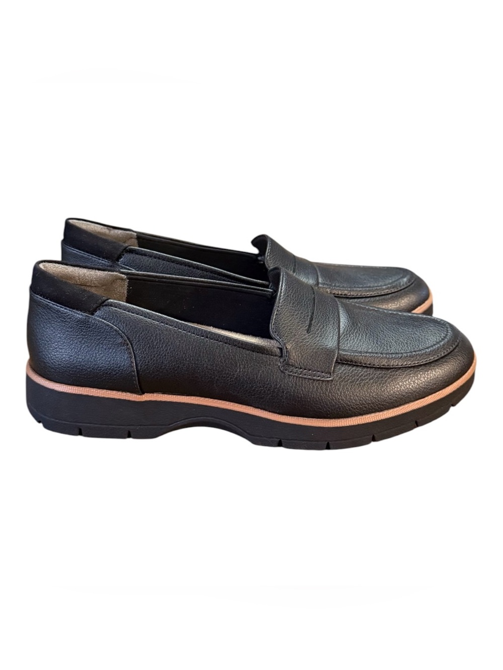 Dr. Scholl's Nice Day Penny Loafer Black Faux Leather Women’s Size 7 M